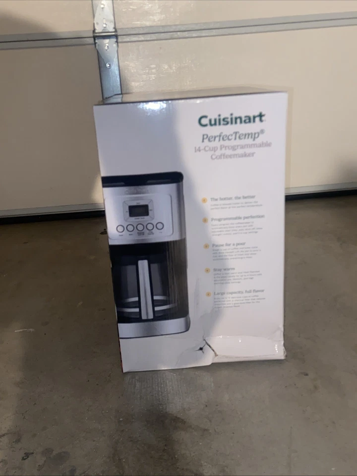 Cuisinart 14 Cup Programmable Coffee Maker Automatic Brewer Stainless Steel - Image 4 of 4