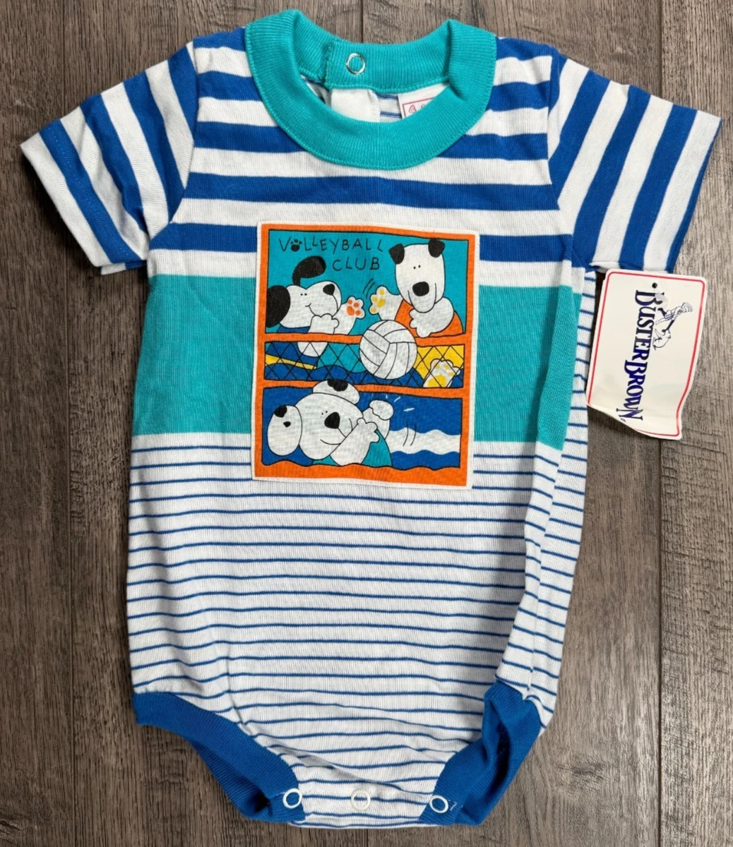 Baby Boy Clothes New Vintage Buster Brown 6-9 Month VolleyBall Romper Outfit