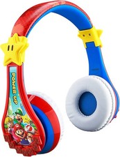 eKids Super Mario Wireless Bluetooth Headphones Rechargeable Tested Working