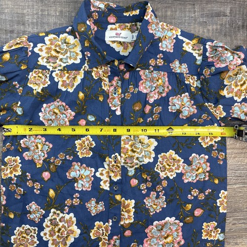 NEW Vineyard Vines Girls Floral Twill Pleated Shirt Size 10 - Picture 10 of 10