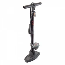 Sunlite Surge Sport LX Floor Pump with Gauge - Steel Barrel, Presta/Schrader,