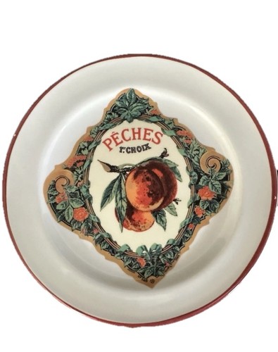 Set of 6 Williams Sonoma Rosanna 6” Appetizer Plates Vintage Fruit Designs EUC - Picture 3 of 8