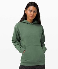 Lululemon All Yours Hoodie Womens Med Algae Pullover Fleece Performance Stretch