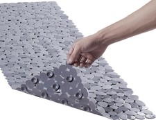 Bath Shower Mat Non Slip: Extra Large Pebble Bathtub mat for Families, Anti S.