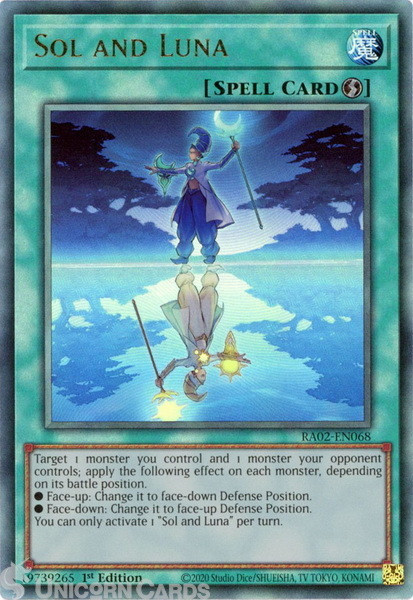 RA02-EN068 Sol and Luna : Ultimate Rare 1st Edition YuGiOh Card