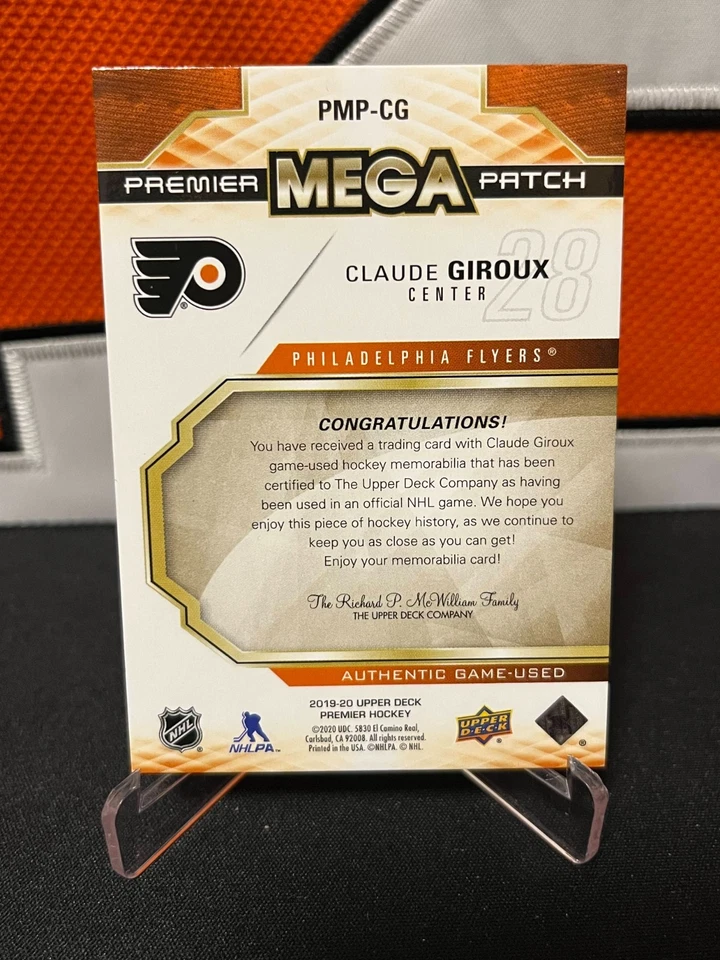 Claude Giroux # Philadelphia Flyers # 2019-20 UD PREMIER MEGA PATCH /23 #PMP-CG - Bild 2 von 2