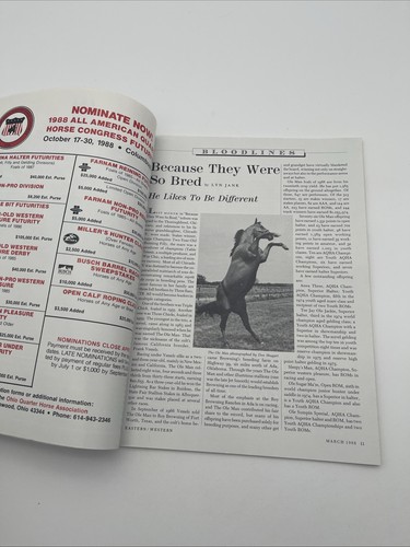 Quarter Horse Journal Eastern/Western Journal March 1988 -Salute To Canada Issue - Picture 2 of 4