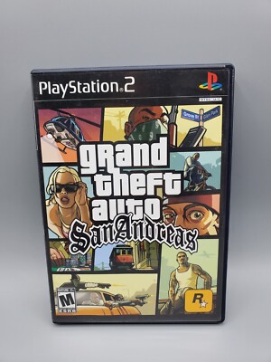 Playstation 2 Grand Theft Auto San Andreas Video Game Complete In Box CIB