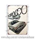bar club kitchen 1977 automotive Scirocco  car garage auto shop metal tin sign
