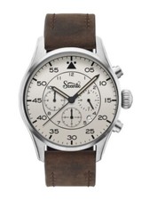 NEW IN BOX Szanto 2712 Heritage Aviator Chronograph Ivory Dial Quartz 44mm Watch