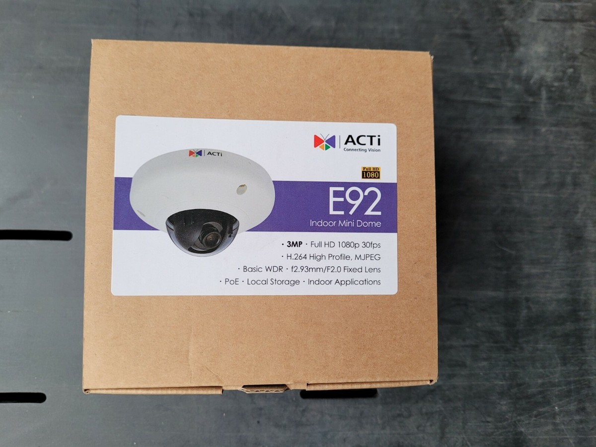 ACTi E92 Security Camera 3mp Indoor Mini Dome w Basic WDR Fixes