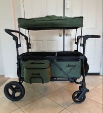 Kids Stroller Wagon Canopy with Cooler Bag and Parent Organizer Car Seat Adapter