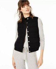 Charter Club Womens Petites 100% Cashmere Vest Black Pp
