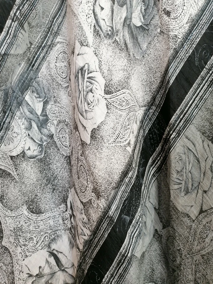 M&S PER UNA GD25 limited edition maxi dress floral bias cut sz 14 linen mix VGC — 第 3/4 张图片