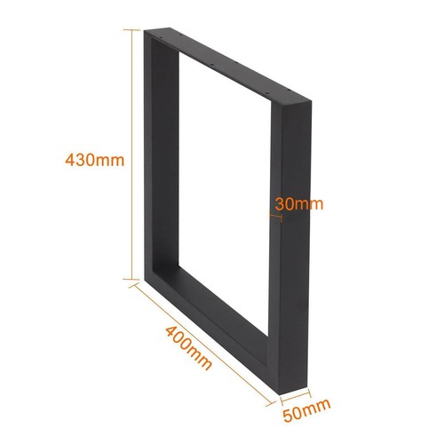 Tischkufen Tischbeine Tischfüße Tischkufe Tischgestell 43x40cm Stahl 2 Stück - Bild 2 von 12