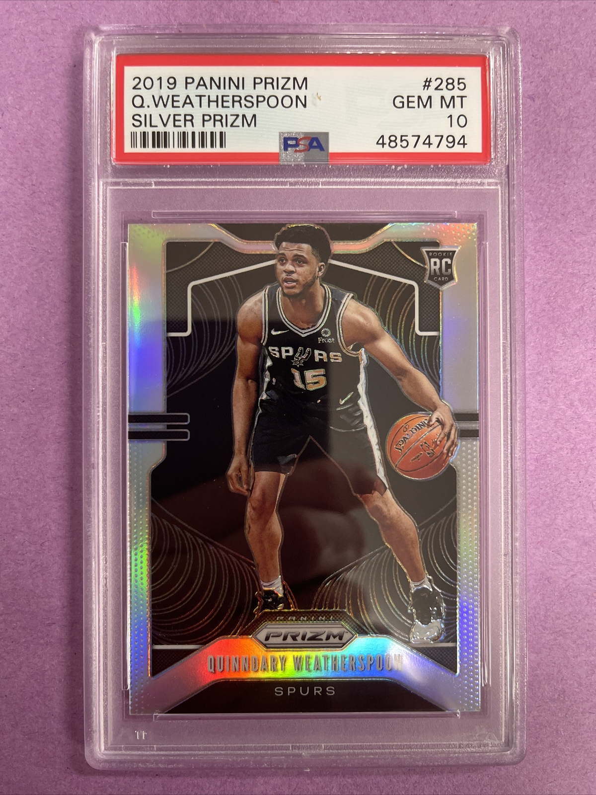 19-20Panini Prizm Q.WEATHERSPOON PSA 10