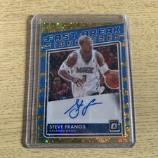 2020-21 Donruss Optic Fast Break Signatures #37 Steve Francis GOLD Auto #/10 SP