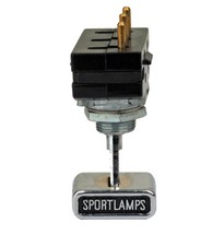 New 1970 Mustang Mach 1 Sport Lamps Switch Fog Lights W Chrome Knob New 1970 Mustang Mach 1 Sport Lamps Switch Fog Lights W Chrome Knob