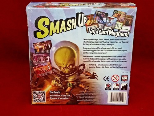 SMASH UP Base Game Shufflebuilding Card Game AEG Paul Peterson NEW Sealed 2012 - Picture 2 of 2