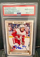Marco Kasper signed 2023-24 O-Pee-Chee hockey card Detroit Red Wings PSA!!