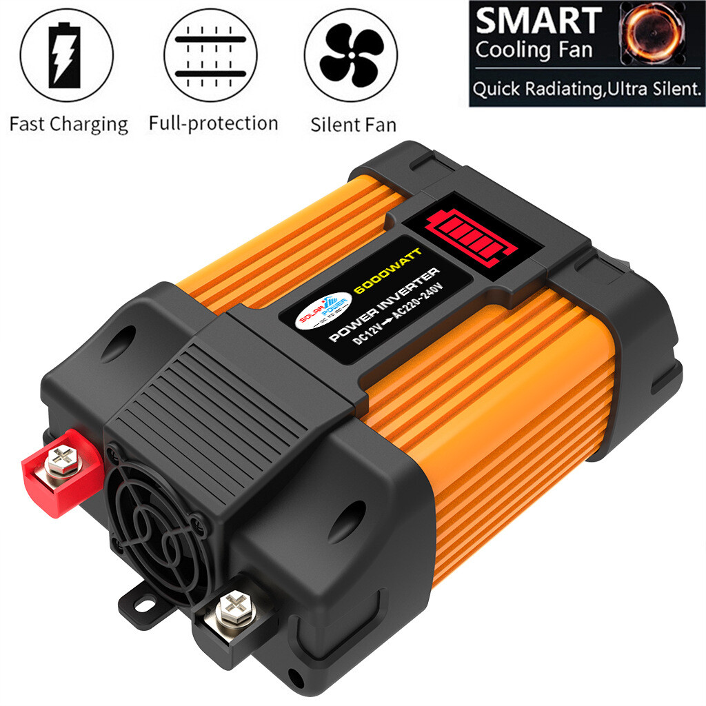 4000/6000W Convertidor DC 12V A 110V AC Para Carro Auto Coche Inversor ...