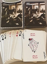 Vintage PLAYING CARDS Dino In Dodge City US Playing Card Co. Plastic Coated VG!
