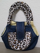 Webkinz Purse or Pet Carrier Leopard Print and Denim FROM SMOKE & PET FREE HOME