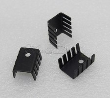 10PCS/Set TO-220 Heat Sink Black TO220 19x15x10mm IC Heat Sink Aluminum-