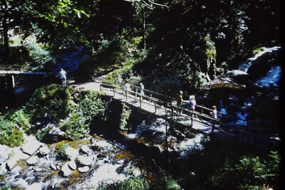 Watersmeet Bridge, bei Lynmouth, Devon - 3 x 35 mm Dias - 1974