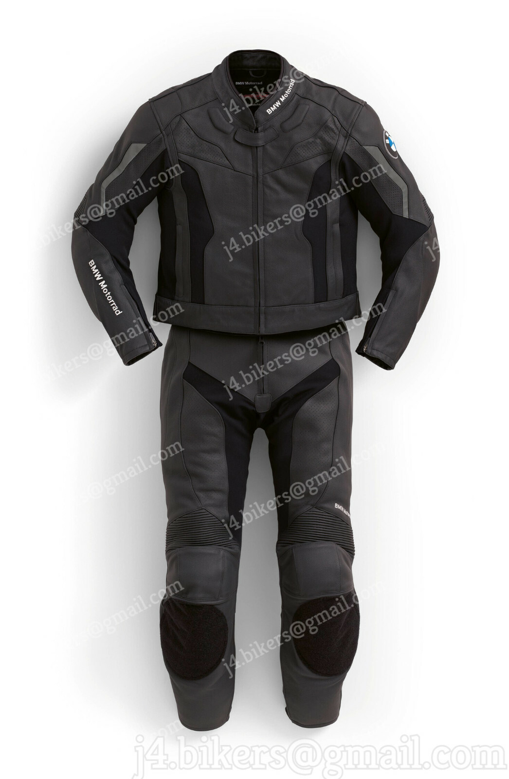 Combinaison de moto en cuir noir BMW ensemble de course premium taille 50