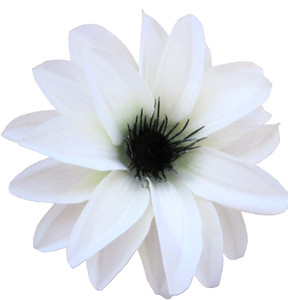 Water Lily 4 3/4" Cream White Silk Flower Brooch Pin,Bridal,Dance.Prom,Party 