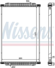 Nissens 67196 radiator, engine cooling for Man, Neoplan