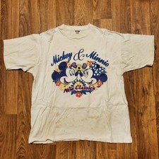 Vintage 90s Mickey Mouse Shirt Adult XL White Mickey  Minnie New Classics Love