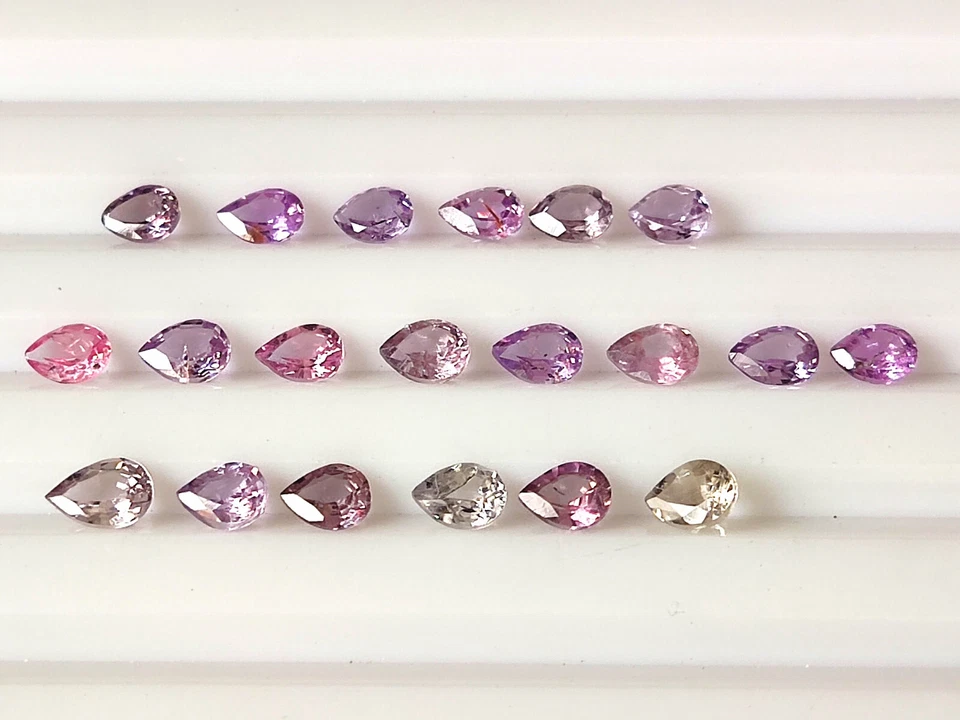 Spinel Multi Color Natural Faceted Pear Cut 4X3 mm Calibrated Gemsstone 20 Piece - Image 4 of 4
