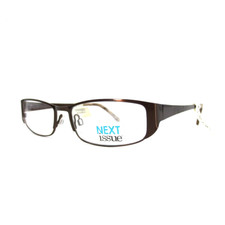 Next Issue AN 182 COL 10 Eyeglasses Frames Brown Rectangular 52-16-135