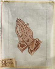 NEW 1990s Heritage Needle Art Praying Hands 259 Needlepoint Canvas 9x12 17096