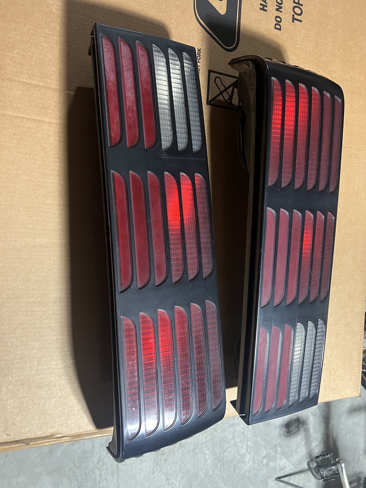 8793 Fox Body Ford Mustang GT "Cheese Grater" Tail Lights OEM Stock Factory eBay