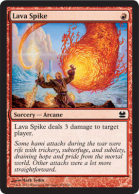 1x Lava Spike MTG - Modern Masters - Heavy Play