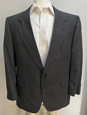 Hart Schaffner Marx VTG Mens Gray Plaid Blazer Sport Coat Size 46 R