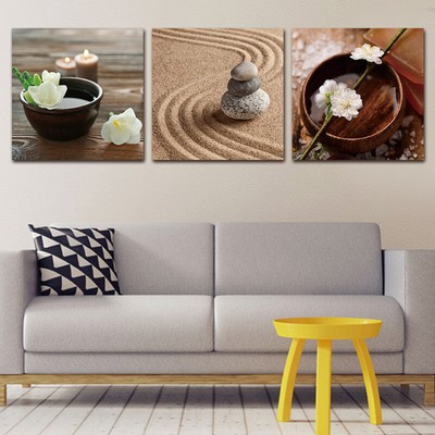 Zen Stone Lily Flower Canvas Painting Wall Art Picture Poster Home Decor Home Garden Vintage Nautical Home Decor Posters Prints
