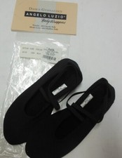 Angelo Luzio Nadia Gymnastics shoes Black 611C suede sole crisscross straps