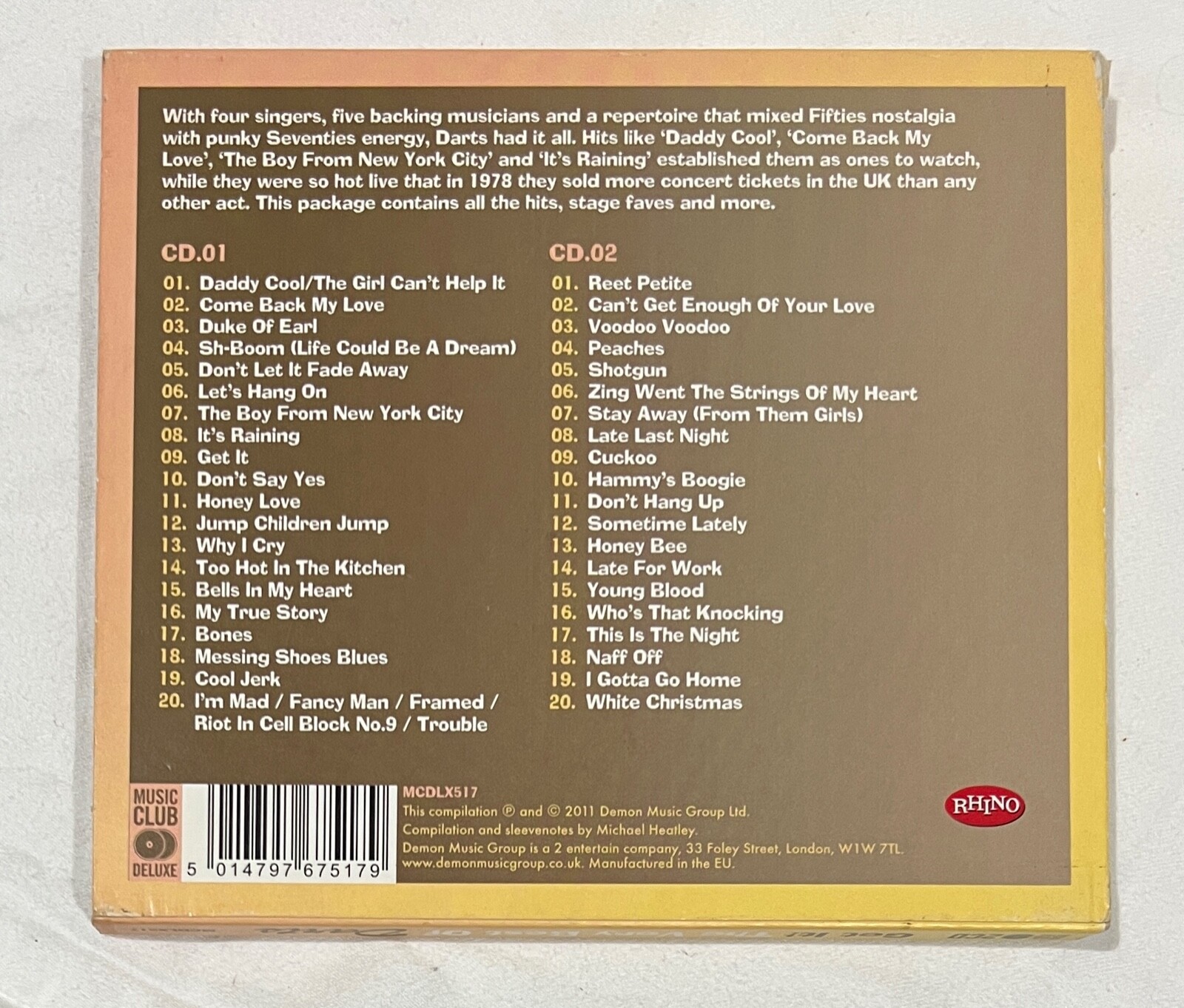 Darts Music CD's The Platinum Collection Get it! The Very Best Of