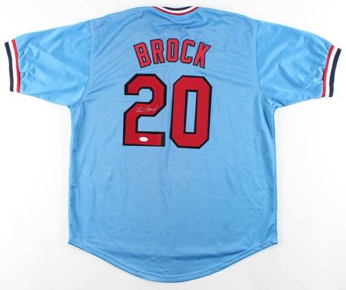 lou brock signed jersey