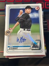 2020 Bowman Prospect Autographs #PAWS Will Stewart marlins! kc57