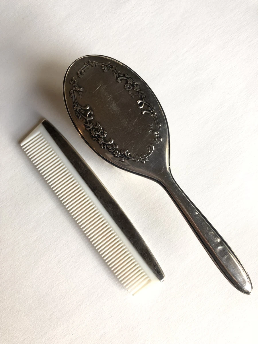 Baby silver brush and comb cheap set