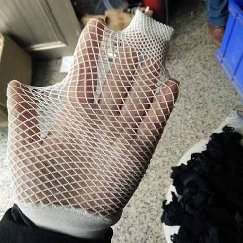White Fishnet Ankle High Socks Lady Lace Fish Net Short Mesh Socks Women - Picture 4 of 4