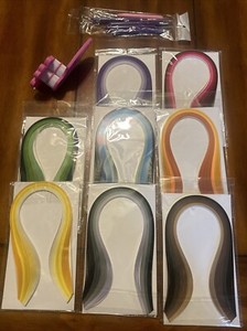 quilling paper strips lot Of 8 Curling Strips Craft Design And Tools 