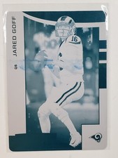 Jared Goff 2018 Panini Rookie & Stars Cyan Printing Plate 1/1 Los Angeles Rams