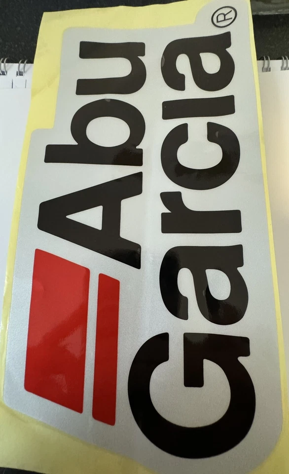 CALCOMANÍA CON LICENCIA ABU GARCIA, PORTÁTIL, CAJA DE PESCA, CALCOMANÍA PROMOCIONAL TIENDA 30x15cm Foto 2 de 4