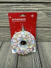 Happy Home By Rite Aid Christmas Ornament Sparkle Sugar Sprinkle Donut 
